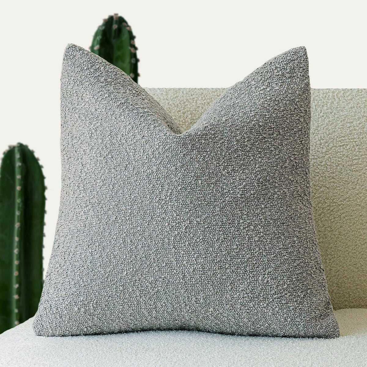 Bouclé Throw Pillow Cover