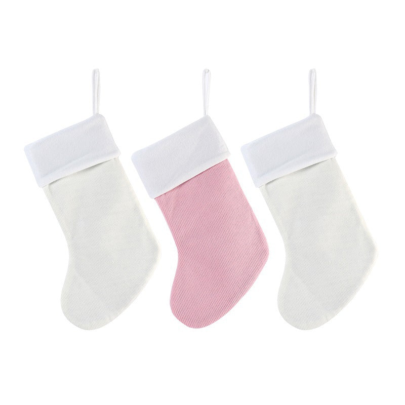 Christmas Fox Wool Stockings – Cute Plush Holiday Gift Stockings, 3 Colors
