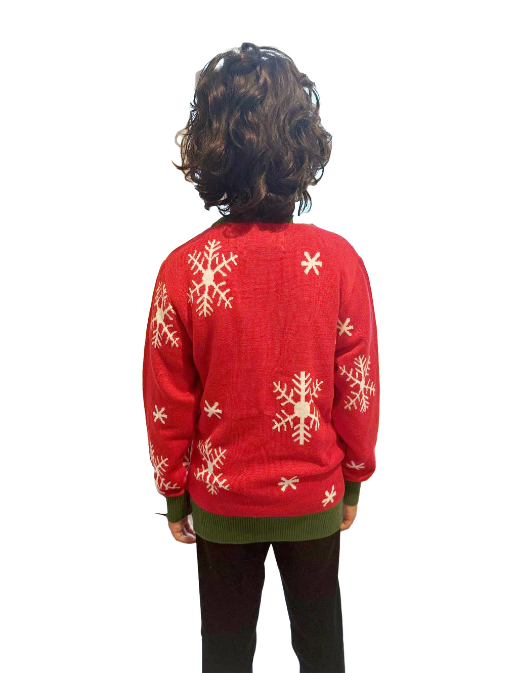 Girl Reindeer Sweater With a Pompom
