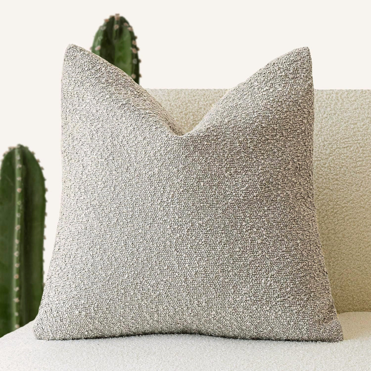 Bouclé Throw Pillow Cover