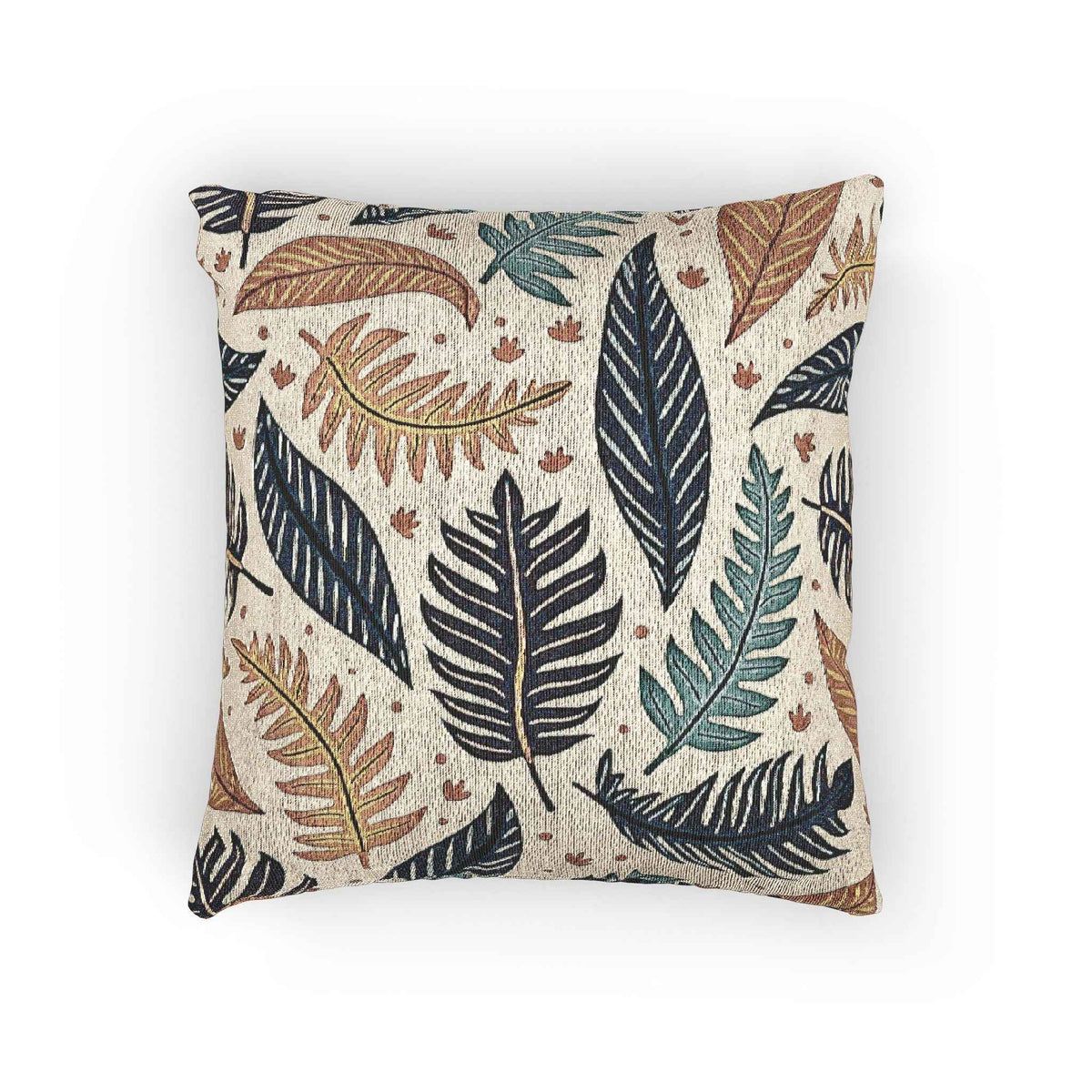 Botanical Leaf Woven Pillow