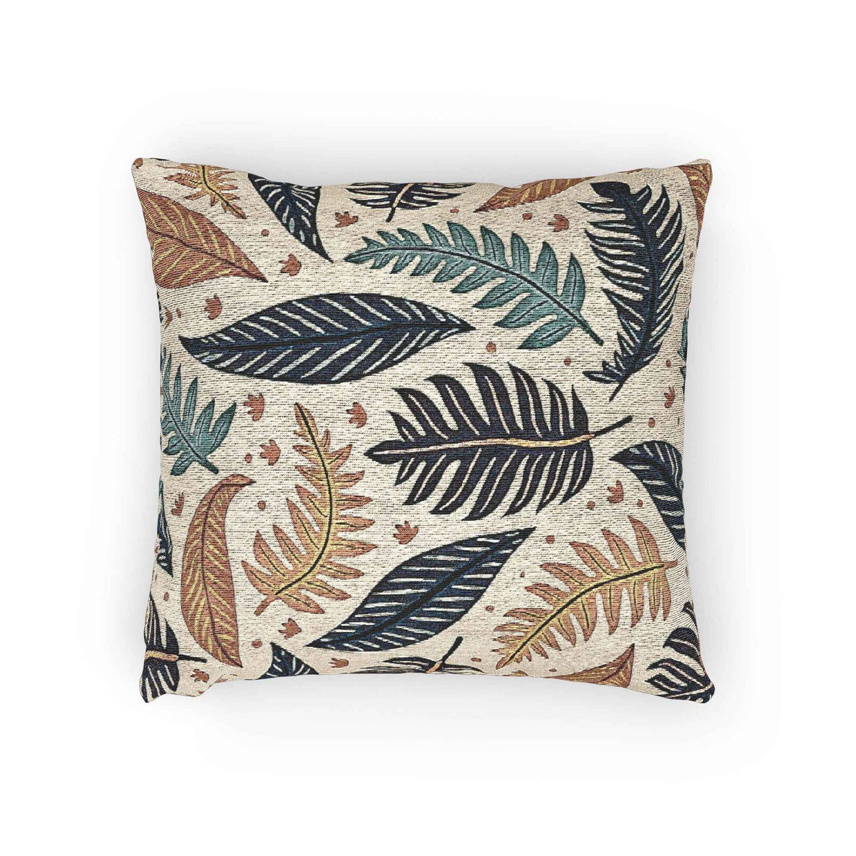 Botanical Leaf Woven Pillow