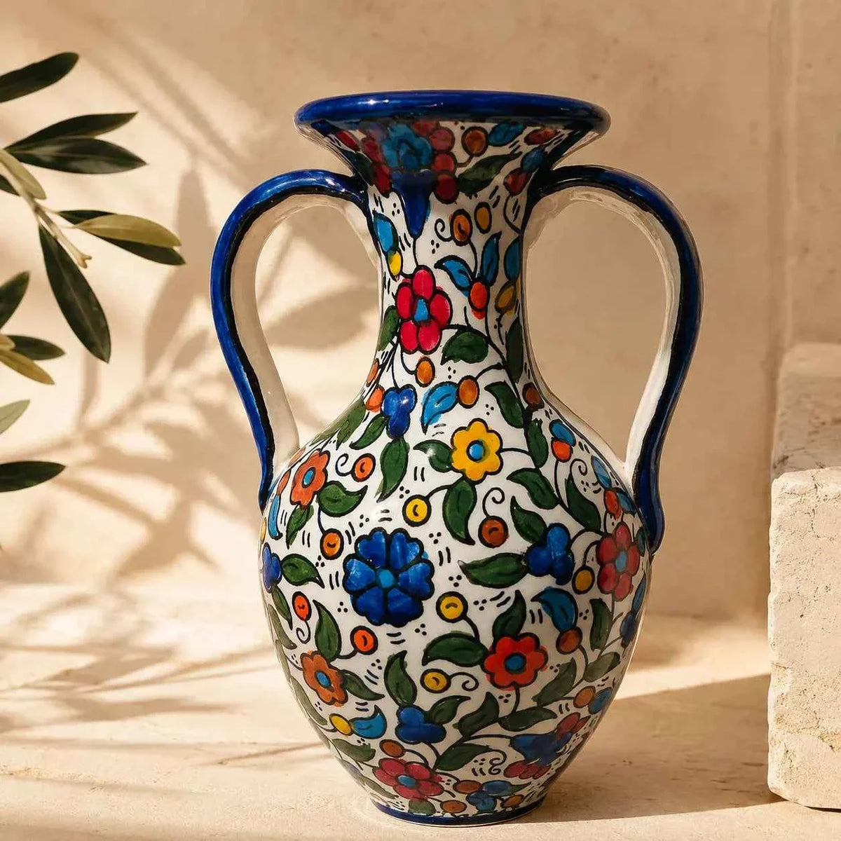 Handmade Ceramic Vase with Handles