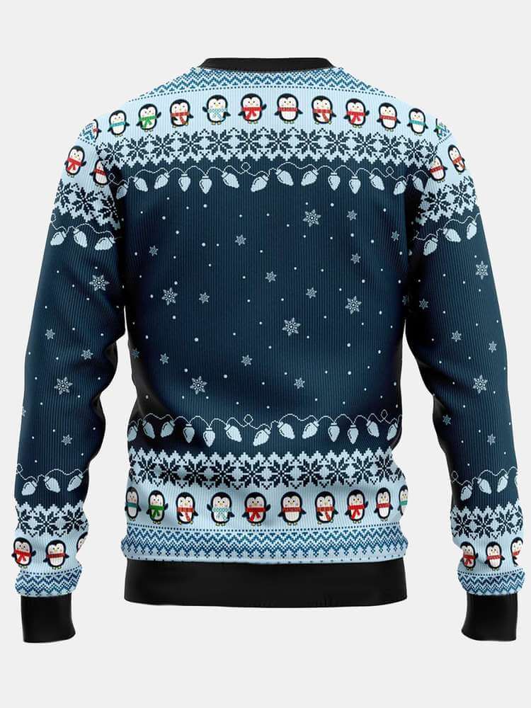 Girl Cute Penguin Sweater with Pom Pom