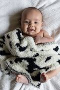 Tap Shoe & Baby's Breath Cow Print Lovey Baby Blanket