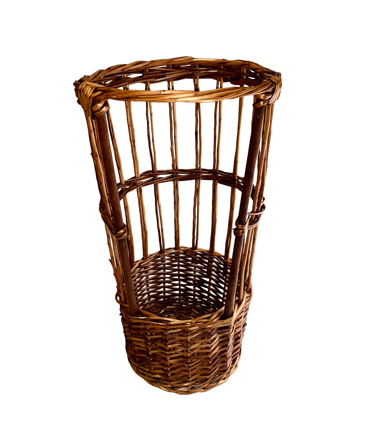 Tall Natural Wicker Basket