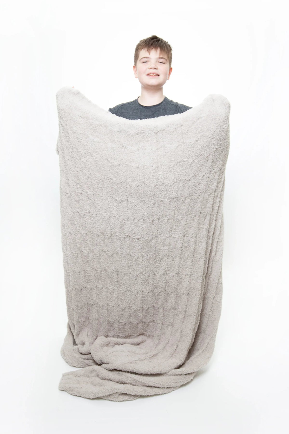 Foggy Dew Cable Knit Extended Throw