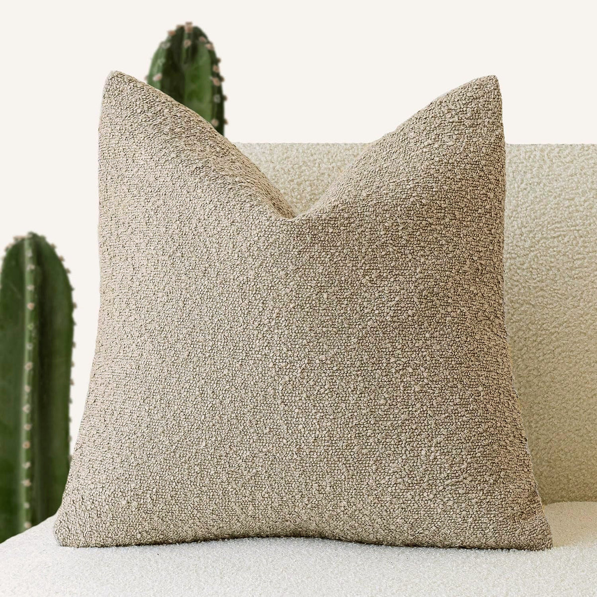 Bouclé Throw Pillow Cover