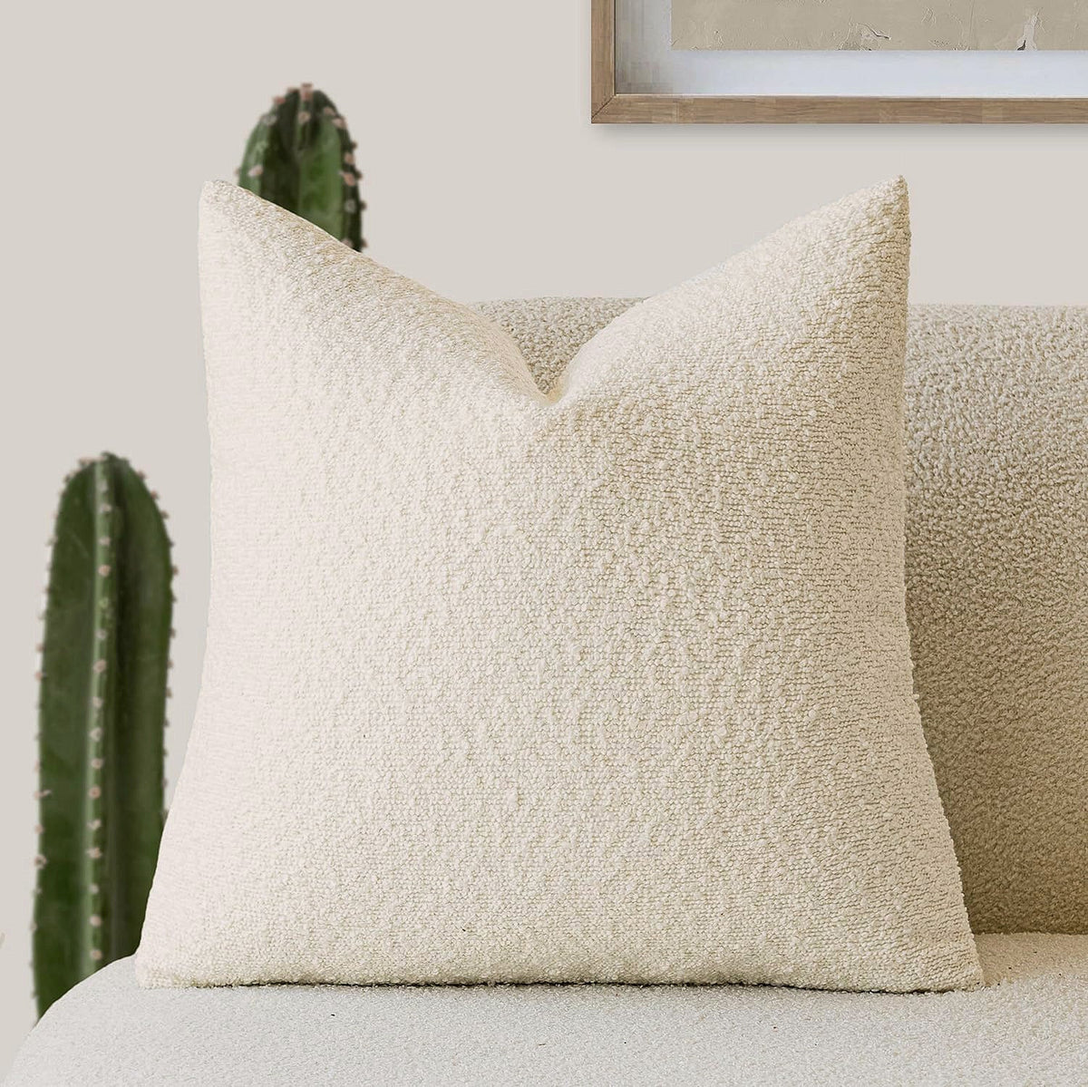 Bouclé Throw Pillow Cover