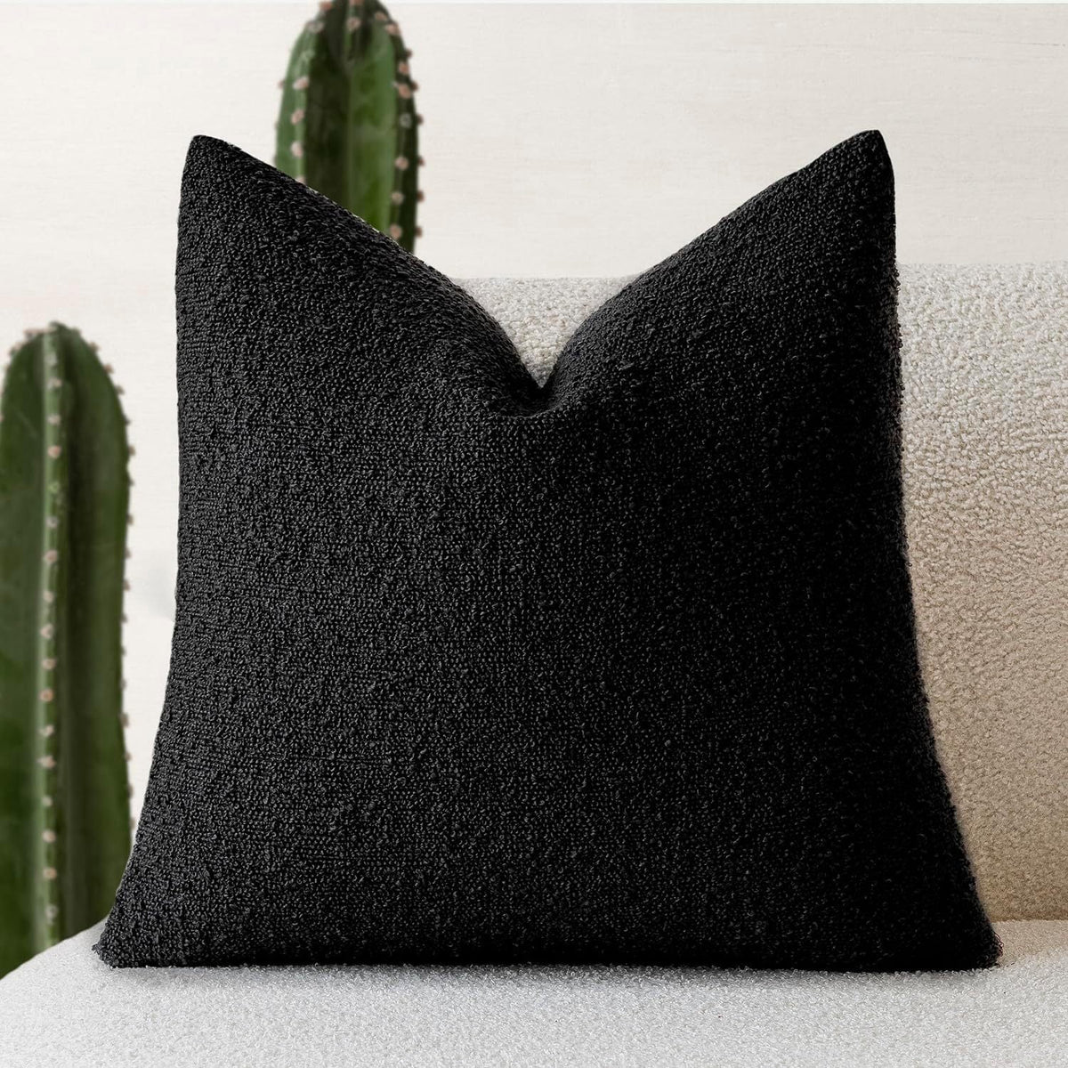 Bouclé Throw Pillow Cover