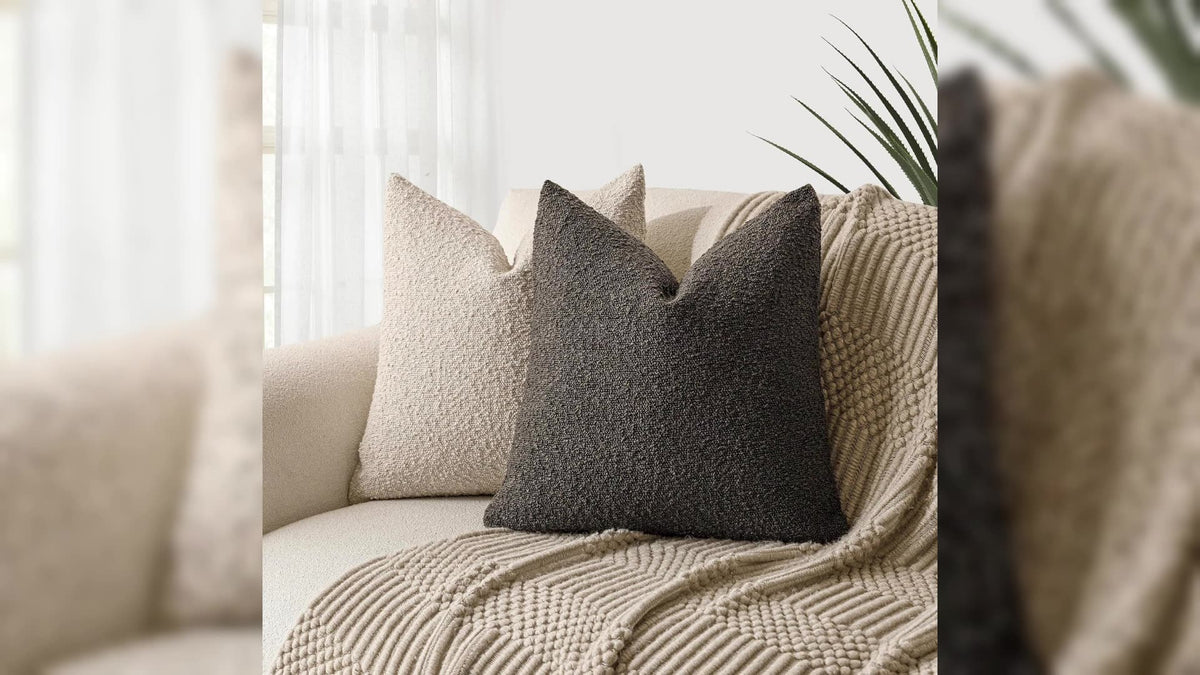 Bouclé Throw Pillow Cover