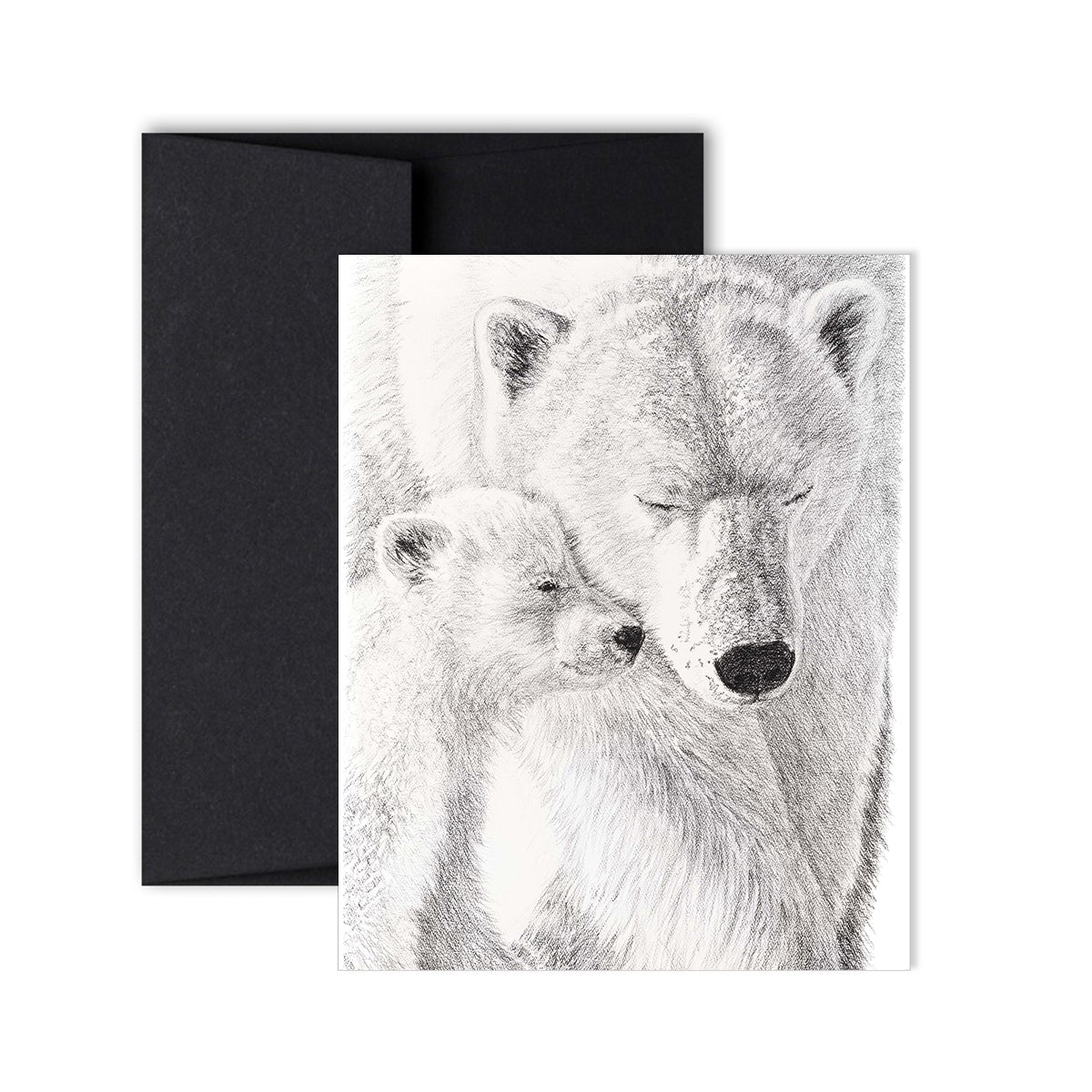 Polar Bear with cub - Greeting Card